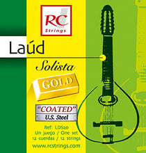 Cargar imagen en el visor de la galería, Juego de cuerdas Laud Solista dorada
